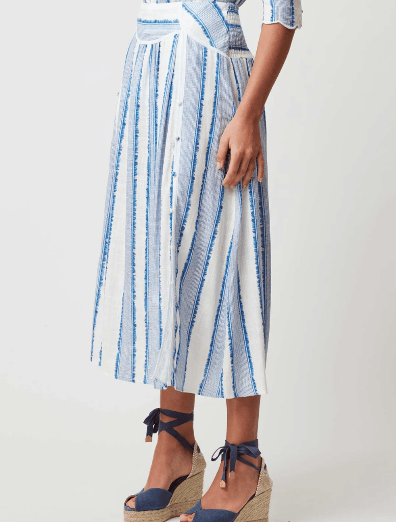 Harmony Linen Viscose Skirt - Sorrento Print