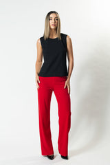 Madison Soft Leg Tailored Pant - Red