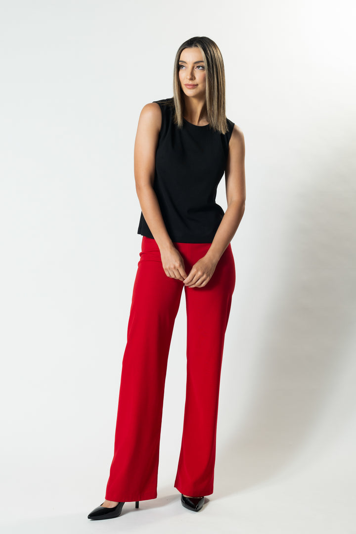 Madison Soft Leg Tailored Pant - Red