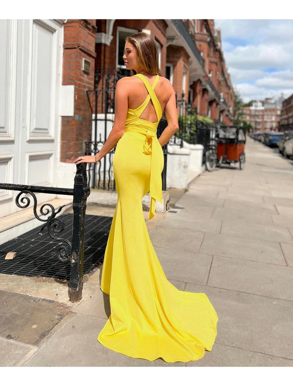 JX6080 Gown - Yellow/Ivory