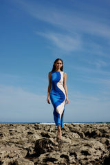 Eason Tank Dress - Ocean Depths/Seashell