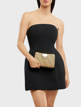 Lindy Woven Clutch - Natural