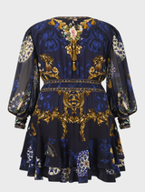 Button Front Frill Dress - Notes From The Blue Room