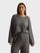Winter Retreat Merino Cotton Pullover - Ash