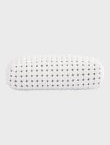 Everly Hand Woven Clutch - White