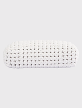 Everly Hand Woven Clutch - White