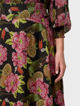 Estrella Linen Viscose Skirt - Winter Granadilla