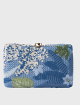 Greta Floral Clutch - Blue