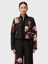 Delray Reversible Printed Linen Jacket - Sunset Orchid/Noir Orchid