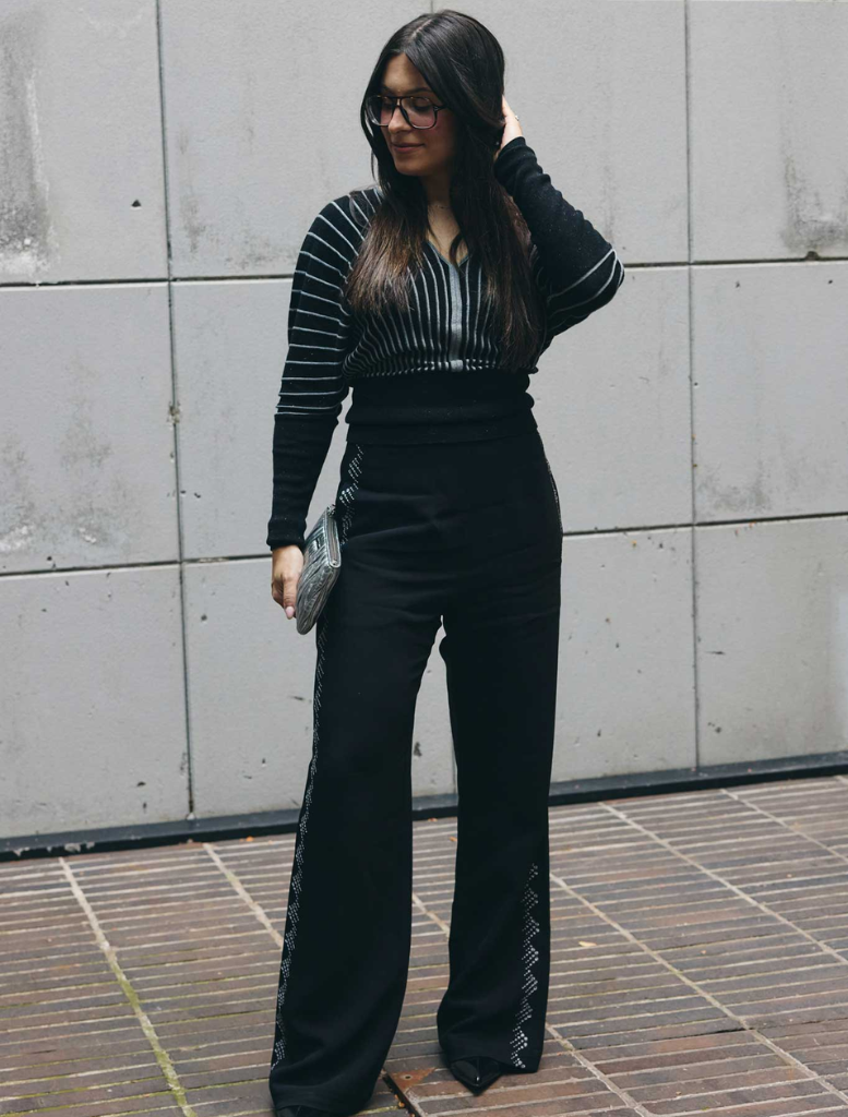Elvira Viscose Stretch Crepe Pant - Onyx
