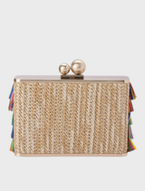 Carlita Carnivale Fringe Clutch Bag - Multi