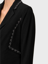 Elvira Viscose Stretch Crepe Blazer - Onyx