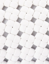 Everly Hand Woven Clutch - White