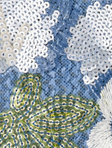Greta Floral Clutch - Blue