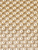 Mimi Ball Mesh Frame Bag - Gold
