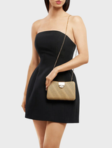Lindy Woven Clutch - Natural