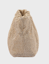 Jessie Crystal Mesh Pouch - Gold