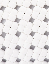 Everly Hand Woven Clutch - White