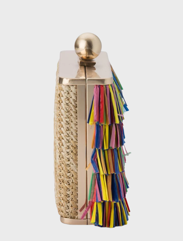Carlita Carnivale Fringe Clutch Bag - Multi