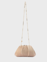 Naomi Pleated Clutch - Gold