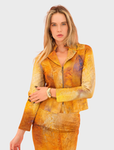 Knit Jacket Mother Earth - Yellow / Blue Multi