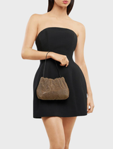 Jessie Crystal Mesh Pouch - Bronze