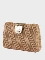 Lindy Woven Clutch - Natural