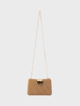 Lindy Woven Clutch - Natural