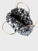 Vera Sequin Top Handle - Gunmetal