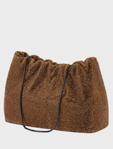 Jessie Crystal Mesh Pouch - Bronze