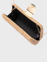Lindy Woven Clutch - Natural