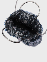Vera Sequin Top Handle - Black