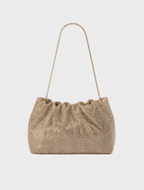Jessie Crystal Mesh Pouch - Gold
