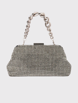 Jerry Crystal Vintage Clutch - Silver