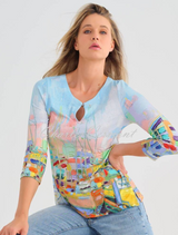 'Kings Pier Marina' Top With Keyhole Neckline - Style 25731