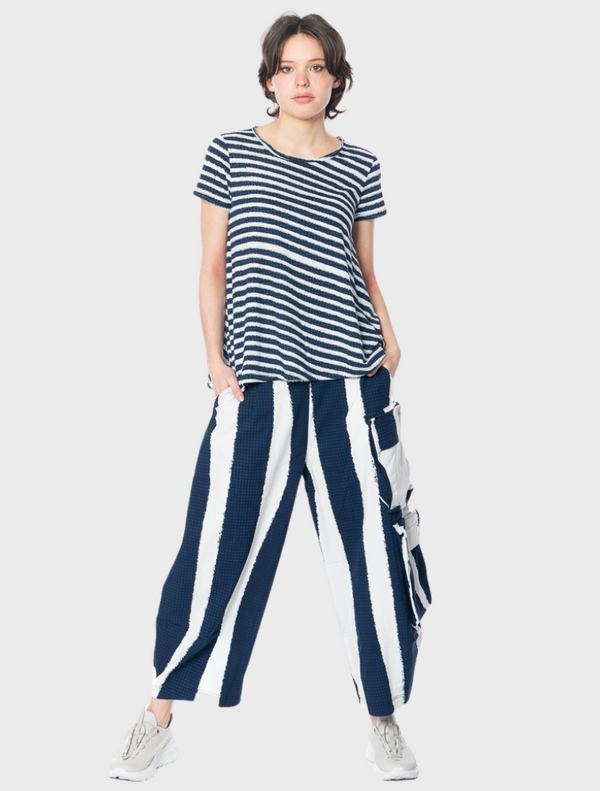 Trousers - Blue and White