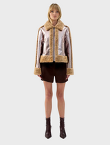 Pilote d'Avion Jacket - Silver & Taupe