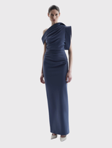 Rowana Gown - Steel Blue