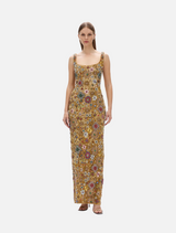 Francesca Strap Star Gown - Gold