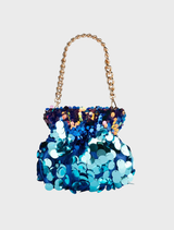 Pedro Sequin Pouch - Blue