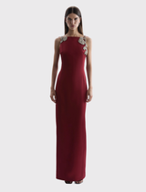 Sorrento Column Gown - Wine