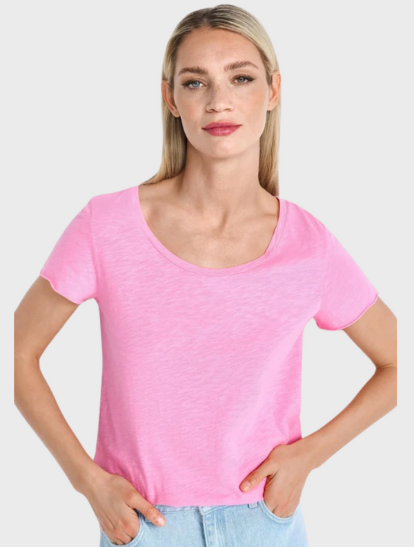 Airy cotton T-shirt - Bubblegum Pink