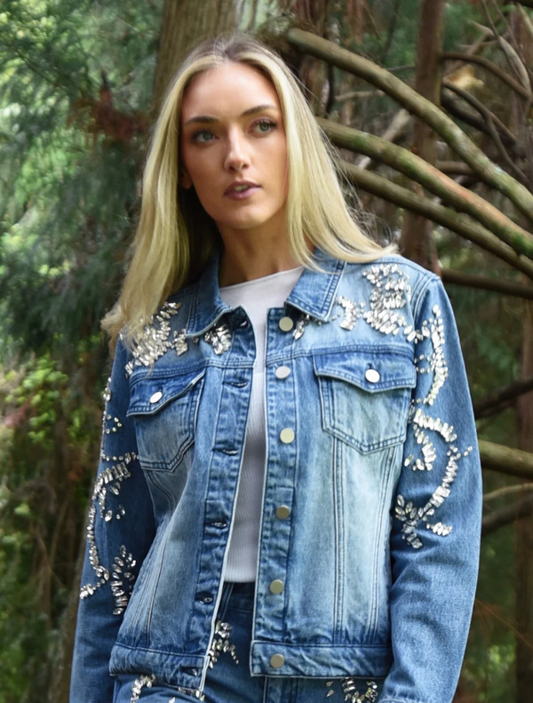 Diamond Bling Jacket - Denim Blue