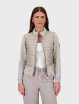 Quilted Jacket With Neoprene - Greige