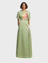 Alice Short Sleeve Maxi Dress - Green