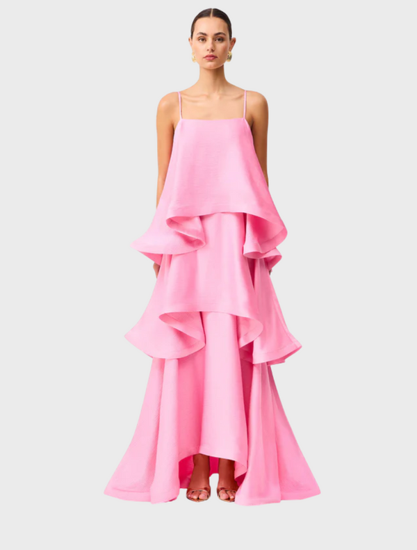 Tilly Tiered Maxi Dress - Pink
