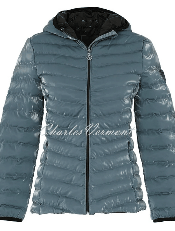 Lightly Quilted Jacket  - Teal Blue