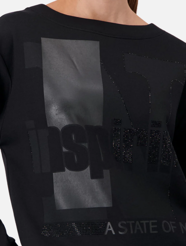 Boat Neck Jersey - Schwarz