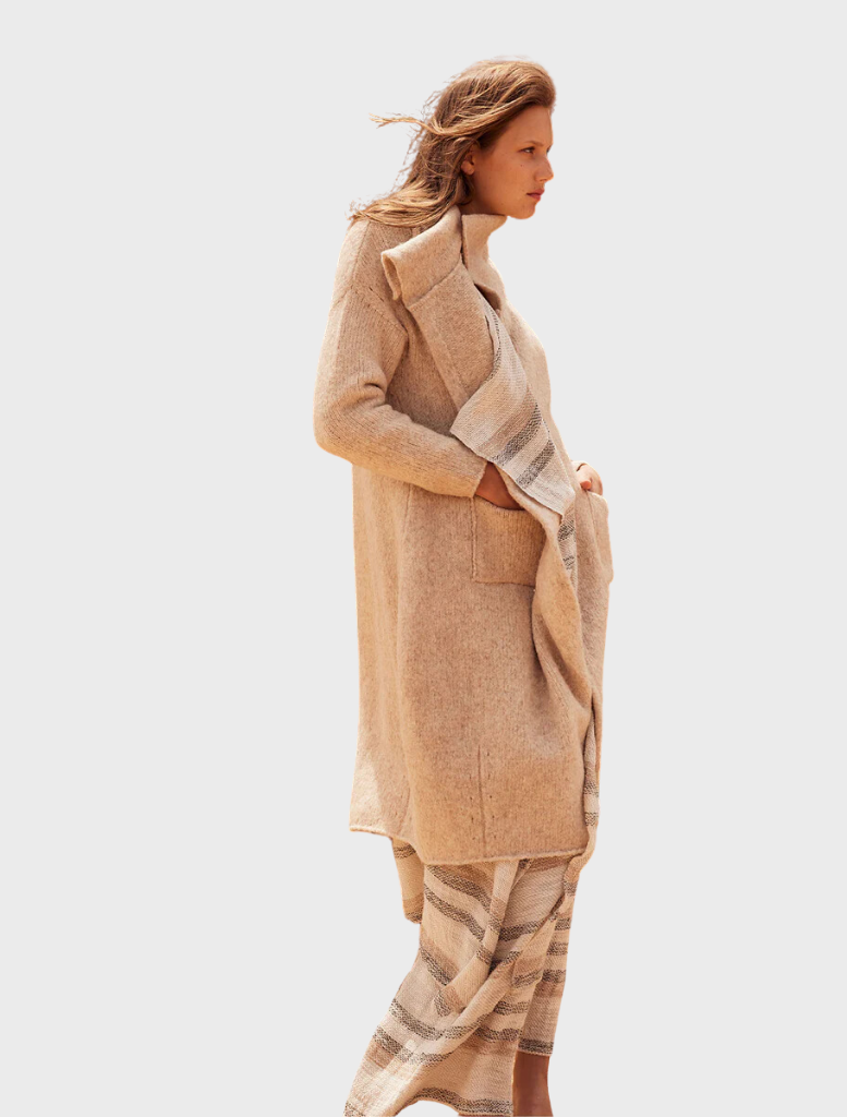 CACOON COAT - OATMEAL