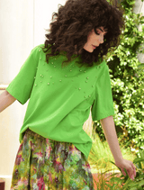 Curate Girl With A Pearl Top - Green